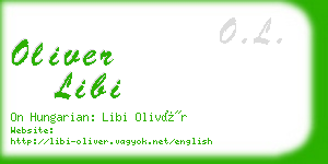 oliver libi business card